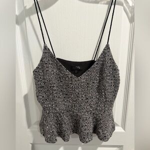 NBD Charcoal and Black Knit Camisole